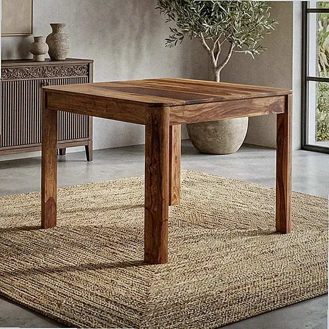Esstisch Massivholz 80cm Esszimmertisch Sheesham Küchentisch 4 Personen Modern