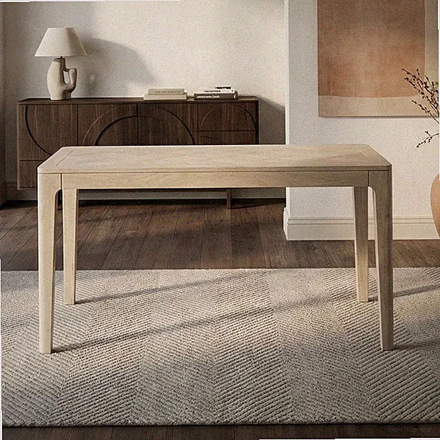 Esstisch Massivholz white wash 120cm Esszimmertisch Küchentisch Tisch 6 Personen