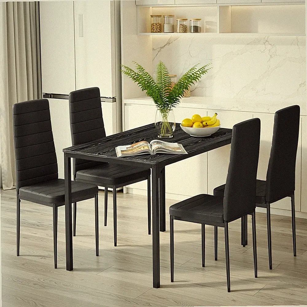 Esstisch mit 4 Stühlen Esszimmergruppe，Essgruppe Set Tisch und Stühle