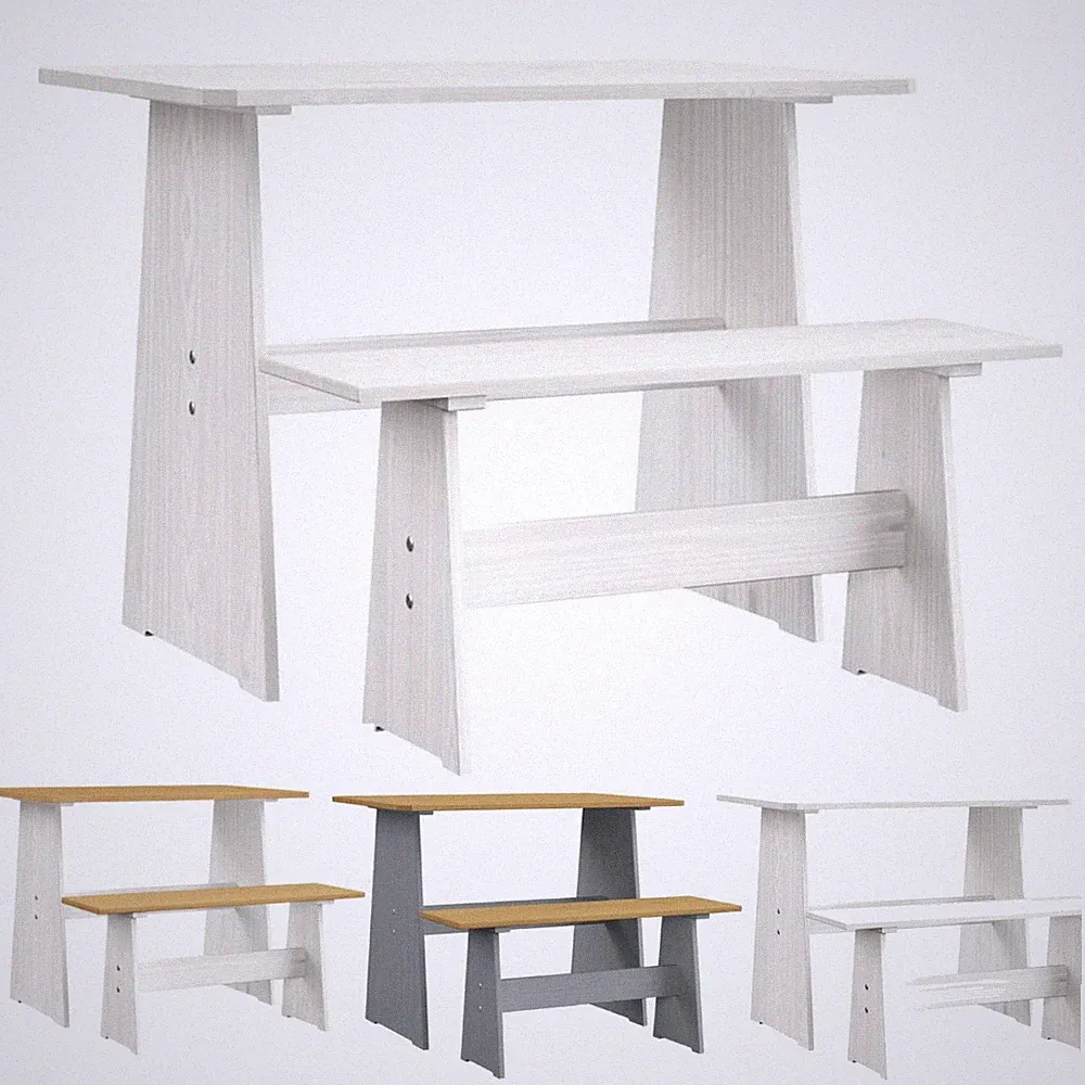 Esstisch mit Bank Holz Esszimmergruppe Sitzgruppe Küchensitzgruppe Tisch Set Neu