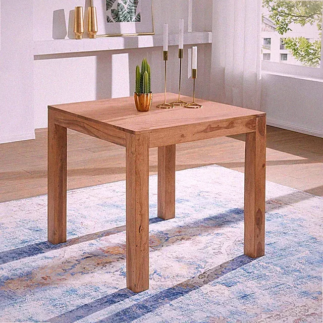 Esstisch quadratisch Massiv 80 x 80 cm Akazie Küchentisch Esszimmer Tisch Neu