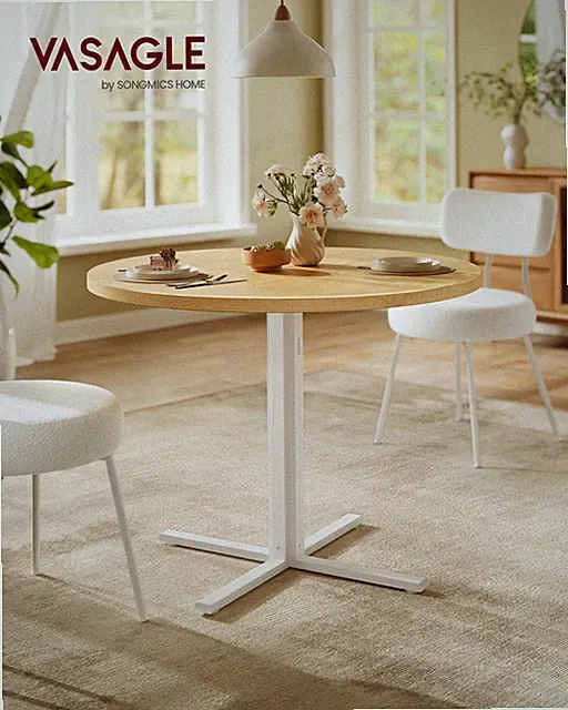 Esstisch rund, Esszimmertisch, klein Küchentisch für 4 Personen, Landhausstil
