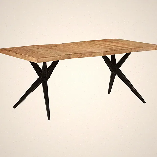 Esstisch Schwarz 180x90x77 cm Massivholz Akazie
