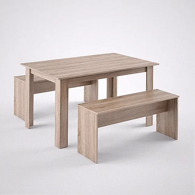 Esstisch Set Vicco Sentio 90 x 140 cm mit 2 Bänken