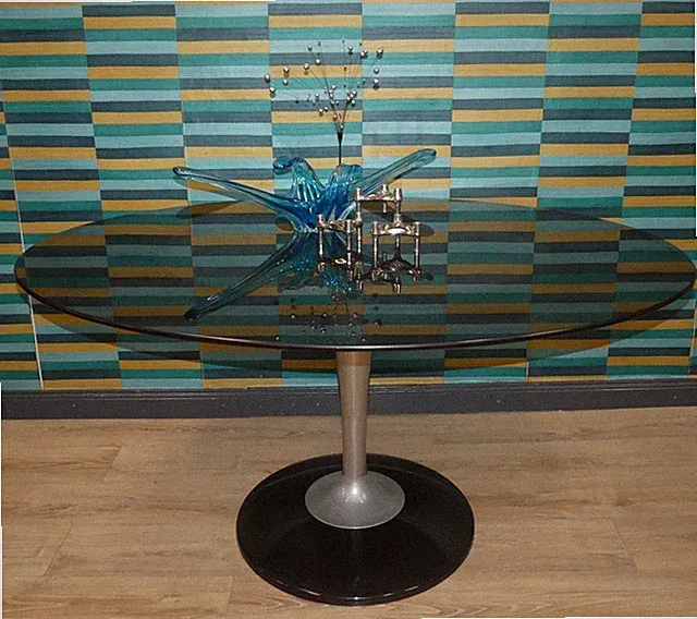 Esstisch space age Chromcraft Lucite Tulip Table hochwertiger Design Glastisch