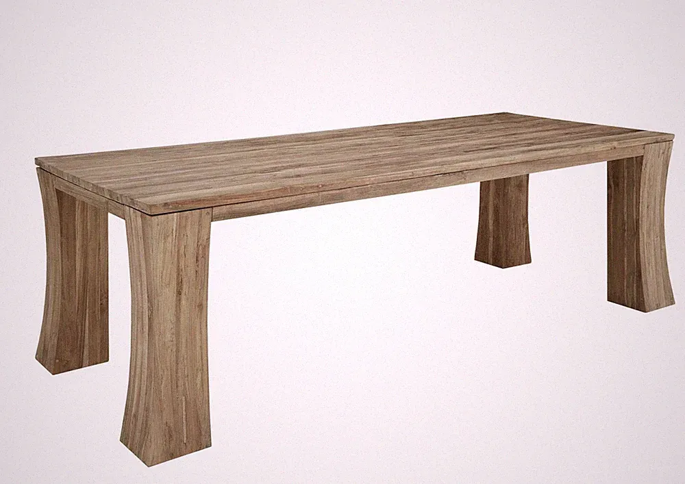 Esstisch TEAK 200x100x78 natur unbehandelt BASSANO #107
