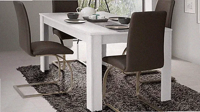 Esstisch Tisch Dining Tables EST40 Küchentisch weiß mit Betonoptik 160x90 cm