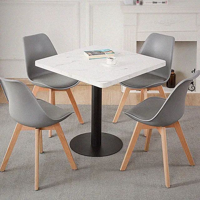 Esstisch Tisch Esszimmertisch Kaffeetisch Speisetisch Küche Stahlrahmen Weiß