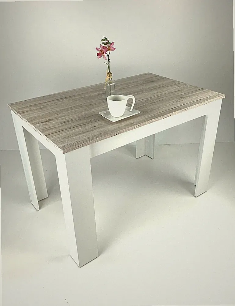 Esstisch Tisch Esszimmertisch Küchentisch Sandeiche optik Weiß 110x70cm NEU