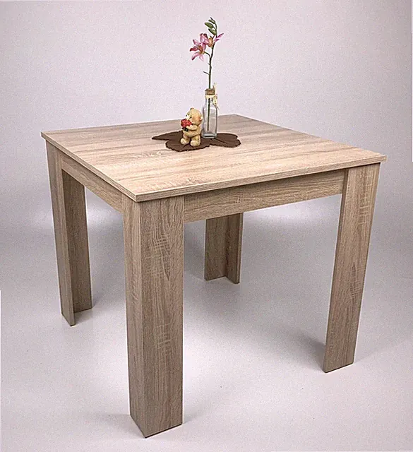 Esstisch Tisch Esszimmertisch Küchentisch Sonoma Eiche hell Sägerau 80x80cm NEU