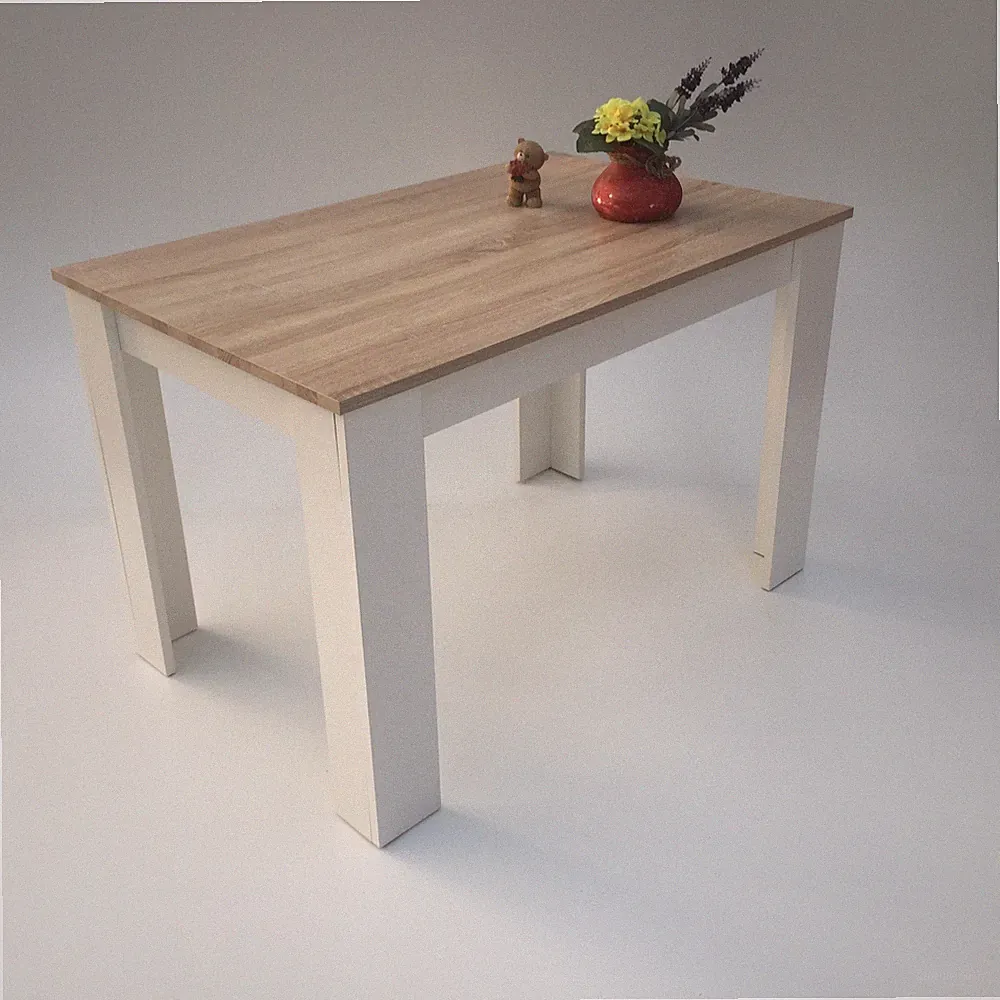 Esstisch Tisch Esszimmertisch Küchentisch Sonoma Eiche hell-Weiß 110x70cm NEU