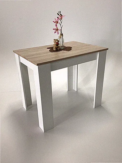 Esstisch Tisch Esszimmertisch Küchentisch Sonoma Eiche hell-Weiß 86x60cm NEU