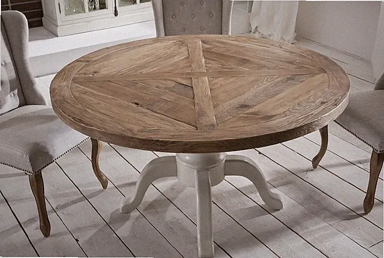 Esstisch Tisch Esszimmertisch rund rundertisch Shabby Chic Möbel Rustikal neu