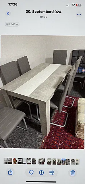Esstisch und 6 Stühle Esszimmergruppe Set