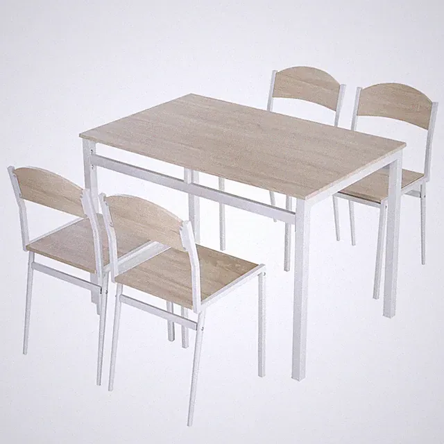 Esstischset Tischgruppe 5-teilig Essgruppe Esszimmergarniturset Sitzgruppe