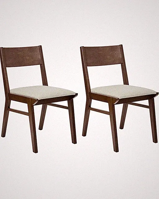 Esstischstühle im traditionellen Retro-Design 2er-Set Armlose Sitzfläche aus bei