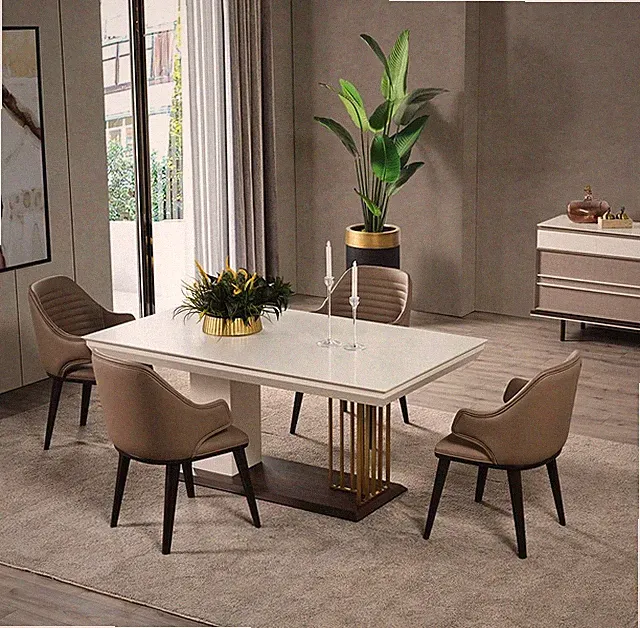 Esszimmer Möbel Designer Esstisch 4x Stühle Komplette Garnitur 5tlg Set