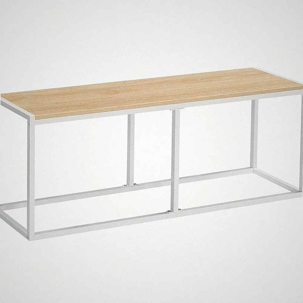 Esszimmerbank 120cm Holz Metall moderner Stil, stabile Sitzbank