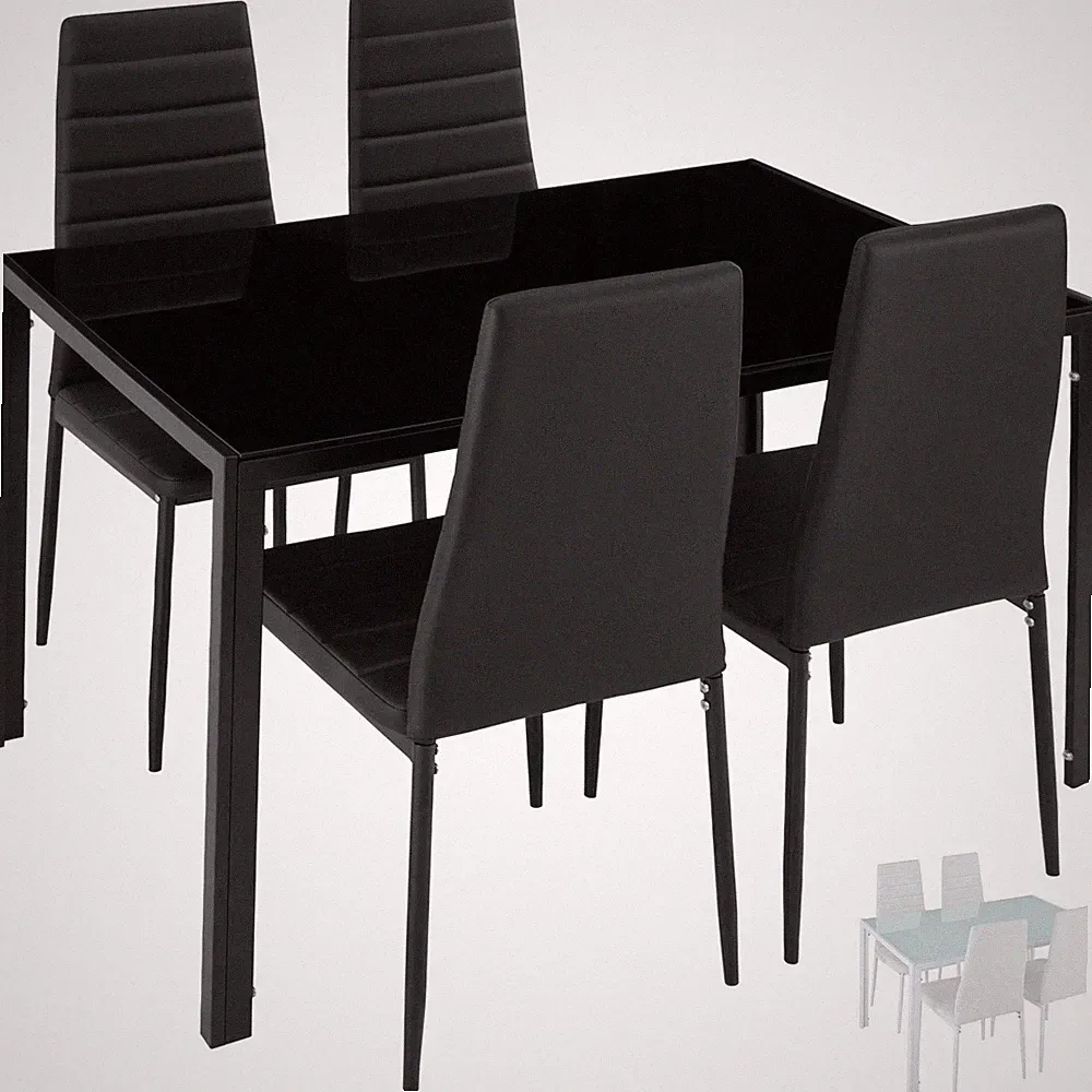 Esszimmergruppe 4 Stühle Essgruppe Sitzgruppe Esstisch Esszimmer Stuhl Tisch Set