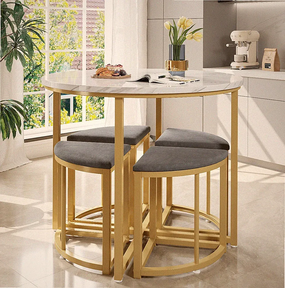 Esszimmergruppe Tisch + 4x Stühle Sets Sitzgruppe Essgruppe Esszimmergarnitur