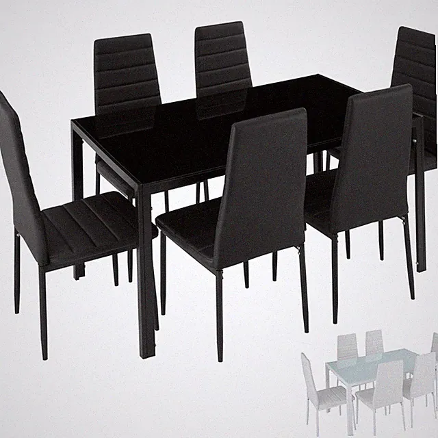 Esszimmergruppe Tisch 6x Stühle Sitzgruppe Essgruppe Esszimmergarnitur Tischset