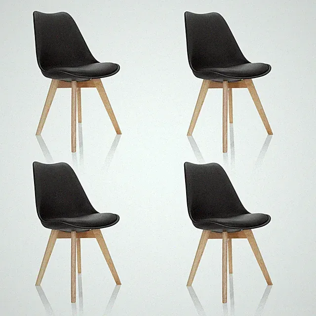 Esszimmerstühle 4er Set Küchenstuhl Schalenstuhl Kunststoffstühle Retro Stuhl PU