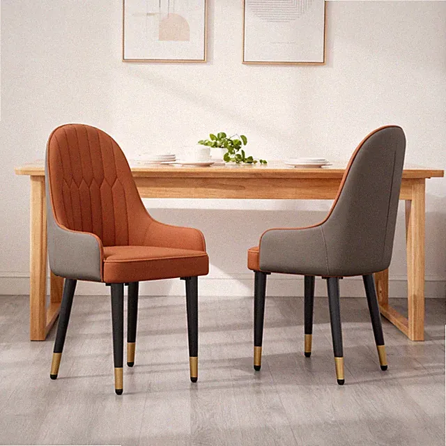 Esszimmerstühle Leder-Optik 2er Set Küchenstühle für Esszimmer Restaurant Cafe