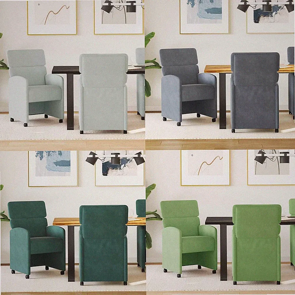 Esszimmerstühle mit Rollen mit Rädern 2 pcs Samt Küchen Sitze Samtstuhl vidaXL