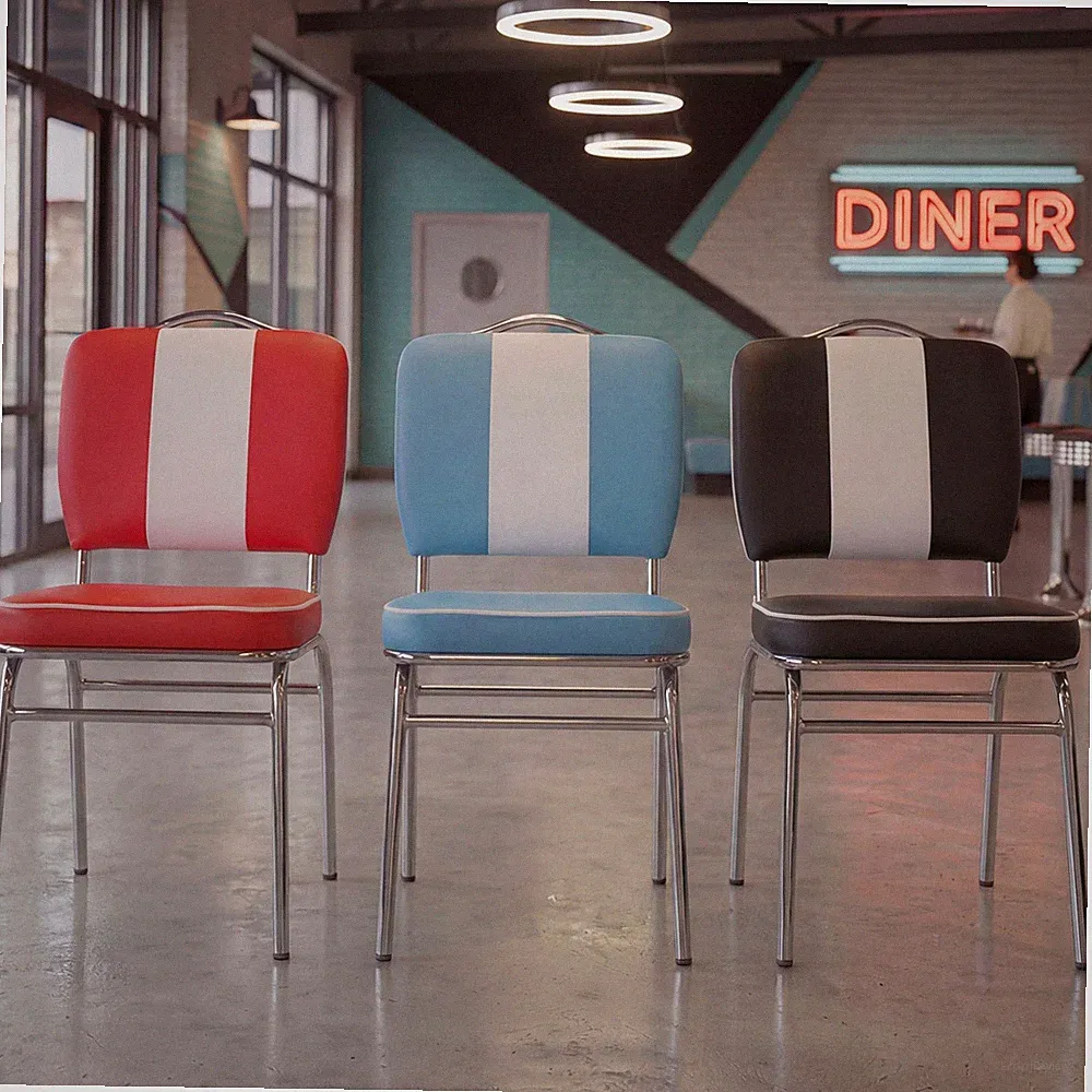 Esszimmerstuhl American Diner Stuhl 50er Jahre Retro Möbel Stuhl Bistro Essstuhl