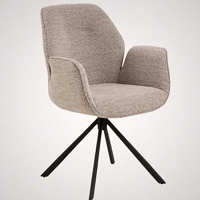 Esszimmerstuhl AURA - beige - Bouclé - mit Drehfunktion Esszimmerstuhl