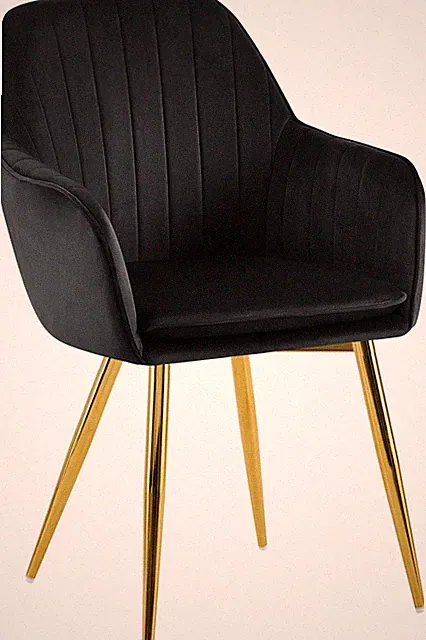 Esszimmerstuhl Cheryl Samt gold schwarz