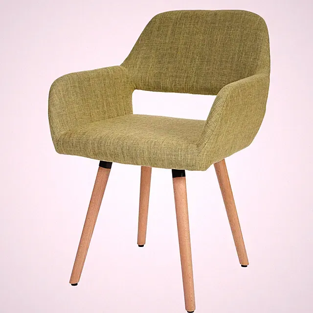 Esszimmerstuhl Dohna II, Retro Design, Textil, hellgrün, Stuhl Lehnstuhl