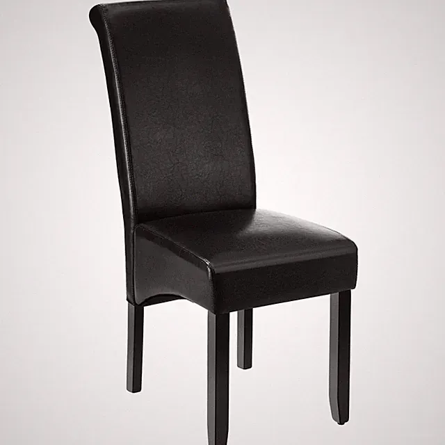 Esszimmerstuhl, ergonomisch, massives Hartholz Küchenstuhl schwarz B-Ware