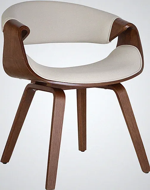 Esszimmerstuhl Foley Kunstleder Eiche creme