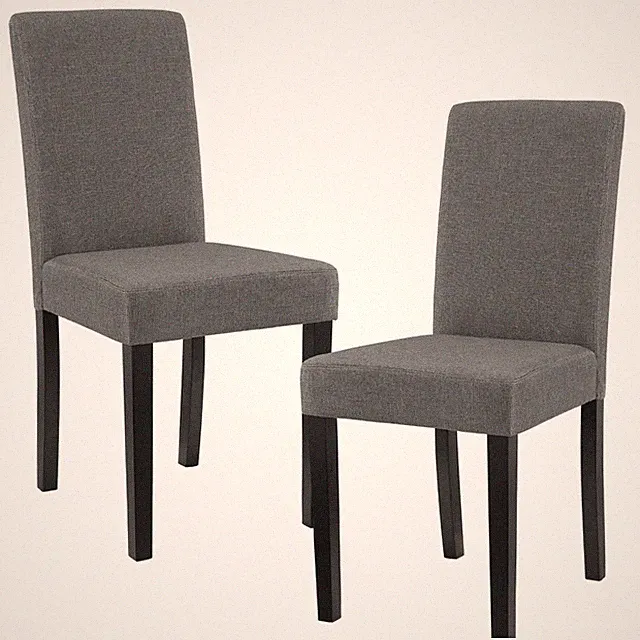 Esszimmerstuhl Hamburg 2er Set Textil Dunkelgrau [en.casa]