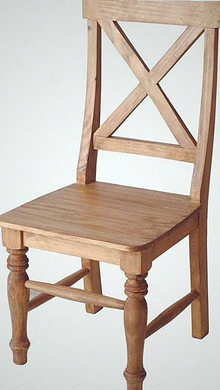 Esszimmerstuhl Mexico Möbel 45x108x49 cm Landhausstil Massivholz Pinie Honig