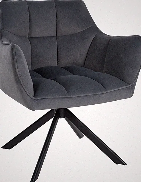 Esszimmerstuhl Swing Samt Polsterstuhl Vierfußgestell Drehbar Wohnzimmer Swivel