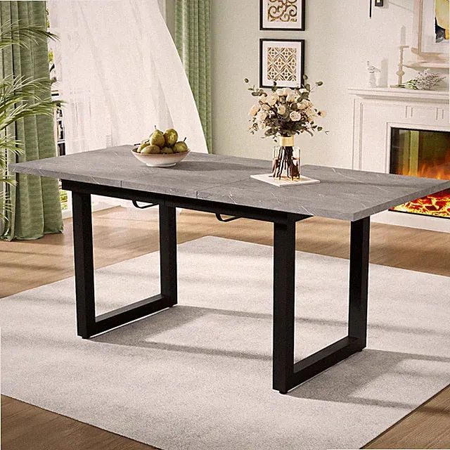 Großer Esstisch -Betonoptik- 140-180cm Esszimmertisch Küchentisch Speisetisch