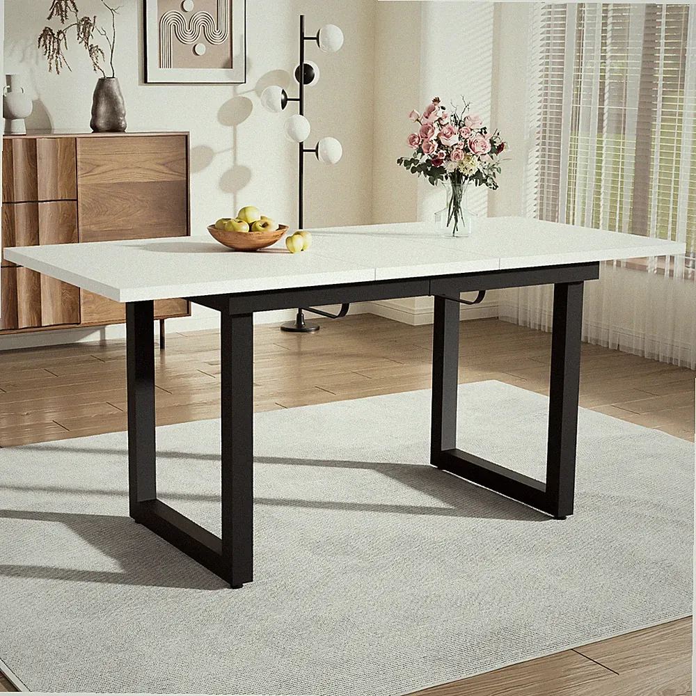 Esszimmertisch Ausziehbar, Erweiterbarer Esstisch 140-180*80 cm Industriestil