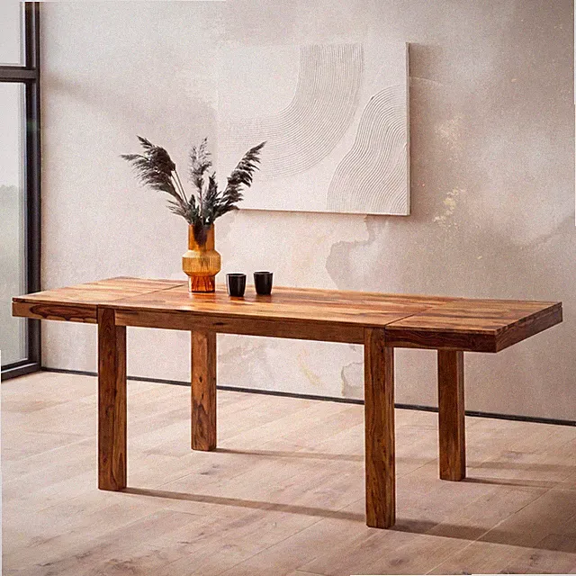 Esszimmertisch Erweiterbar FineBuy Esstisch 120 - 200 cm Holz Massiv Küchentisch