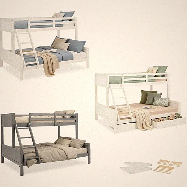 Etagenbett 90 140 x200 Kinder Hochbett Stockbett Matratze Bettkasten Homestyle4u