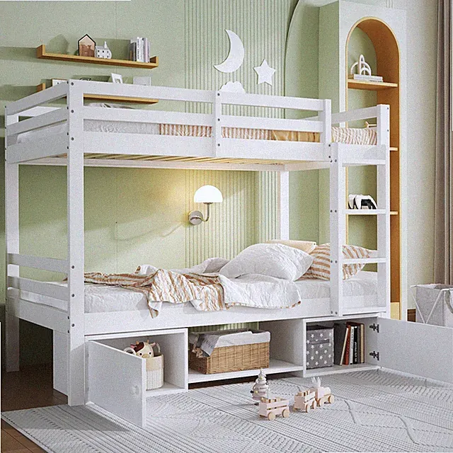 Etagenbett Kinderbett Jugendbett Einzelbett Schlafzimmer Bettgestelle 90x200cm