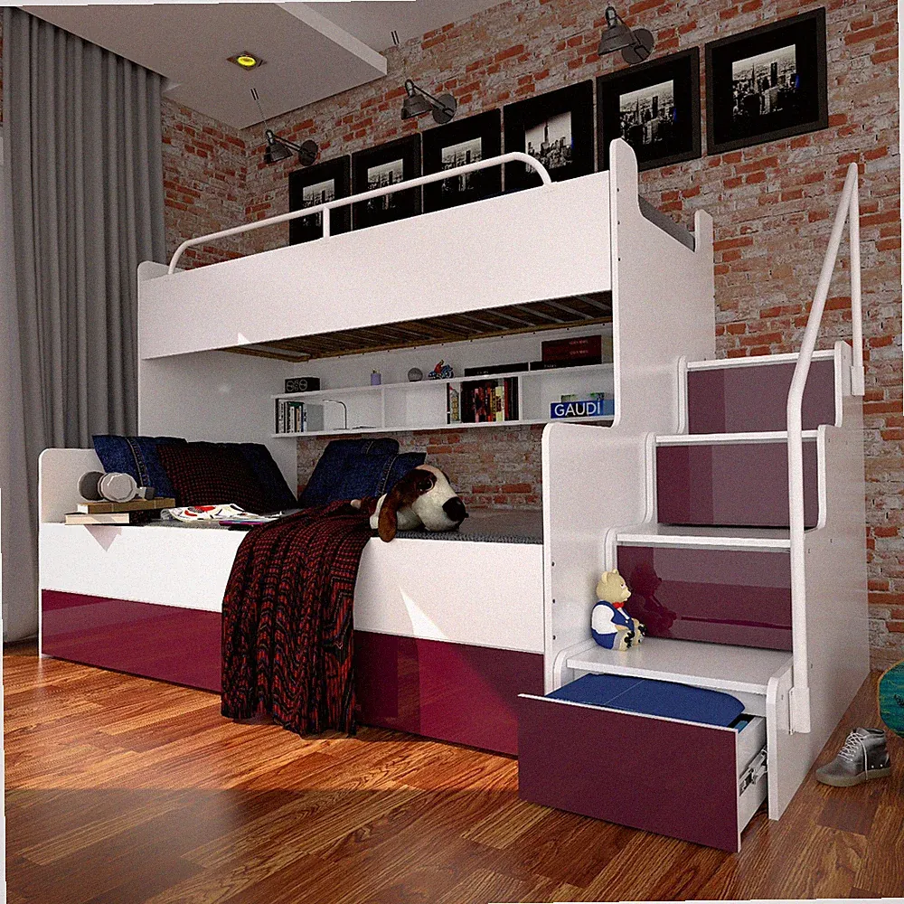 Etagenbett Stockbett Kinderbett Bett Kinderzimmer keine Matratzen JSM-3 Glanz
