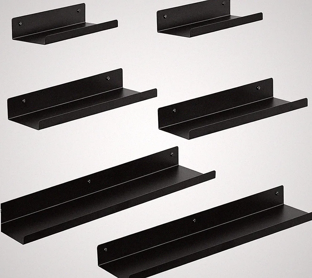 EUGAD 6er Set Wandregal Hängeregal aus Metall Schweberegal Regal für Wand Küche