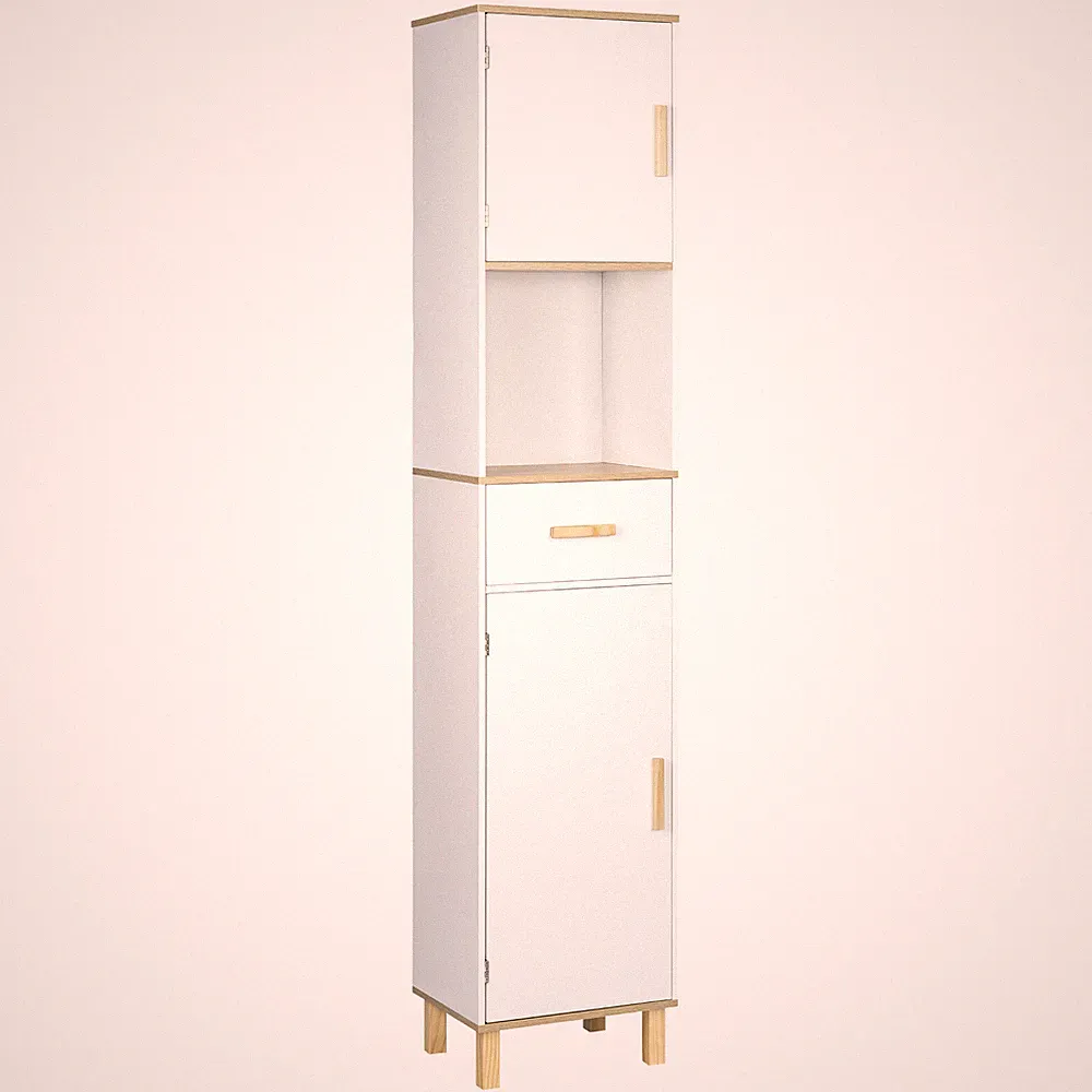 EUGAD Badezimmerschrank Hochschrank Badschrank mit 5 Fächern Kommode Badezimmer