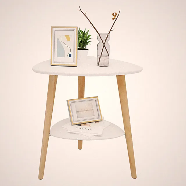 EUGAD Beistelltisch skandinavisches Design Nachttisch Sofatisch mit 2 Ebene Holz