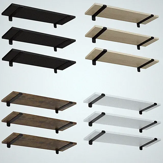 EUGAD Wandregal 3er-Set Hängeregal 60x7x20cm Schweberegal Wandboard Holzmaserung