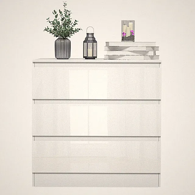 EUGAD Wohnzimmerschrank Beistellschrank Komodenschrank Holzwerkstoff 3 Schublade