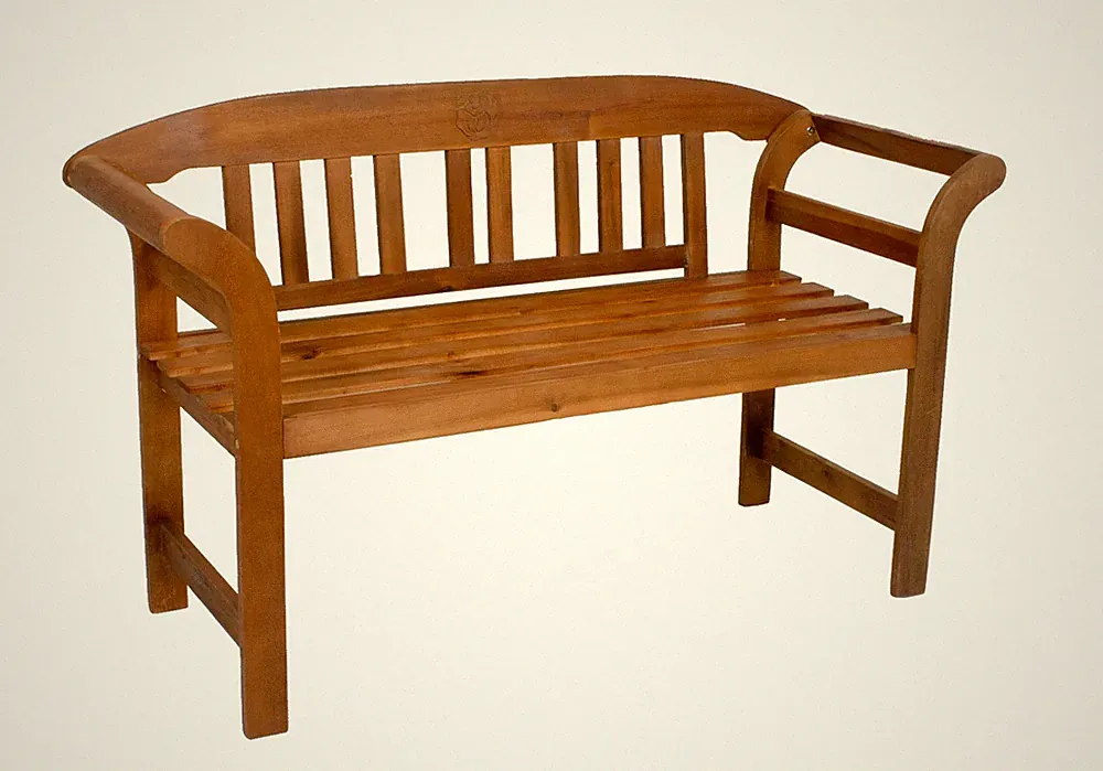 Eukalyptus Bank 2-Sitzer - 130x45x82 cm - Holz Garten Sitzbank massiv Hartholz