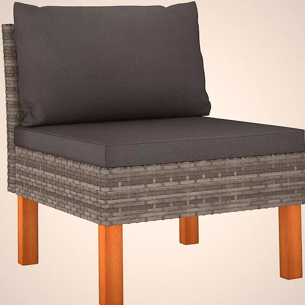 Eukalyptus Massivholz Gartenmöbel Poly Rattan Sofa mehrere Auswhal vidaXL